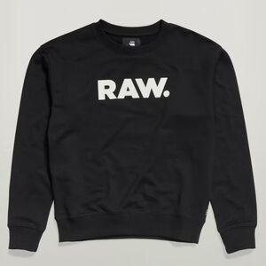 G-STAR Raw Premium Core RAW. Crewneck Sweatshirt (XSmall) NWT  Terry Lined Black